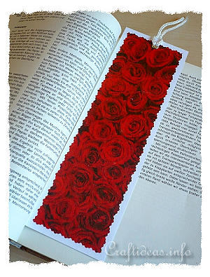 Paper Craft for Summer and All Occasions - Red Roses Bookmarker 