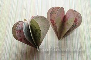 Paper Craft for Valentine's Day - 3-D Paper Heart Decoration 4