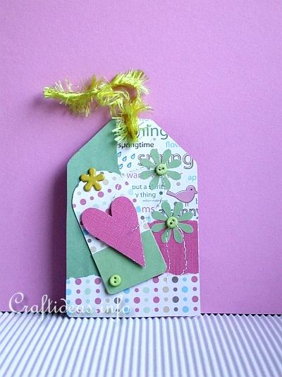 Paper Crafts - Tags - Pink and Cheerful Spring Tag