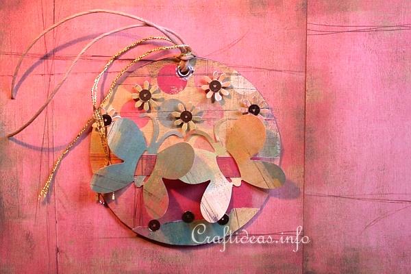 Paper Crafts - Tags - Round Butterflies Tag