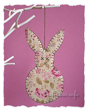 Paper Easter Bunny Ornament 