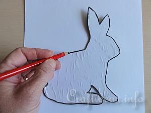Paper Easter Bunny Plant Stick - Tracing Template