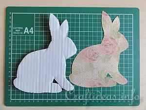 Paper Easter Bunny Plant Stick Tutorial 1