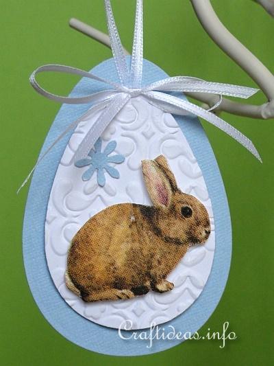 Paper Easter Egg and Bunny Ornaments - Detail 2