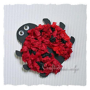Paper Lady Bug Craft for Kids 