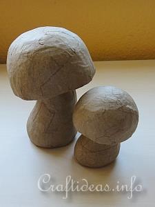 Paper Mach Mushrooms
