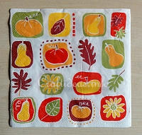 Paper Napkin With Fall Motifs