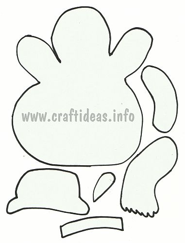 Paper Snowman Craft Pattern 500