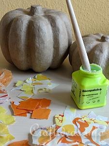 Paper, Paper Mache Pumpkins and Decopage Glue