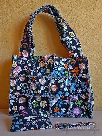Rag Quilt Tote Bag and Accessories