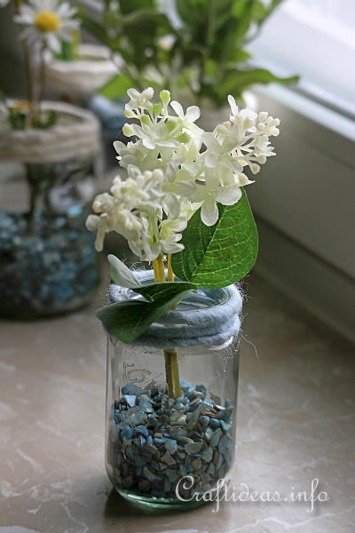 Recycling Craft Using Jars - Summer Flower Arrangement 1