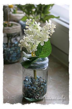 Recycling Craft Using Jars - Summer Flower Arrangement