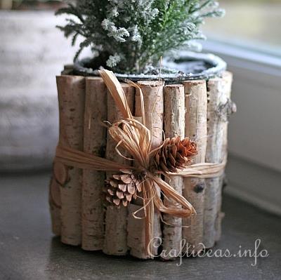 Recycling Craft for Christmas - Can Flower Pot 2
