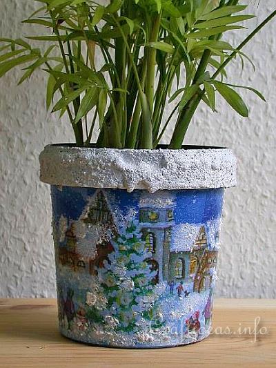 Recycling Craft for Christmas - Flower Pot
