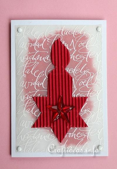 Red Candle Christmas Card