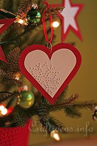 Red Heart Paper Ornament 2 