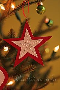 Red Star Paper Ornament 2 