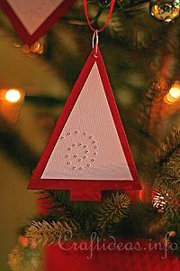 Red Tree Paper Ornament 2 