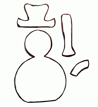 3-D Paper Snowman Pattern