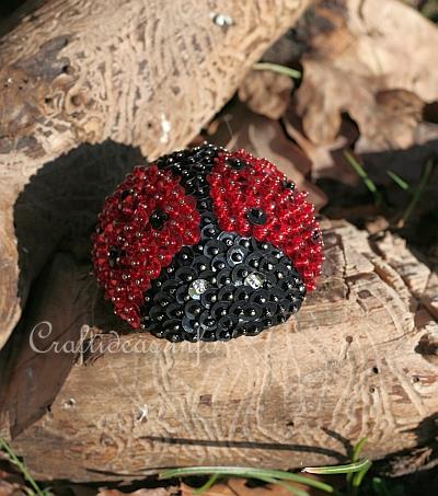 Sequins and Beads Lady Bug 1