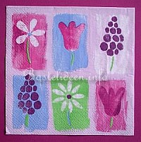 Paper Napkin with Spring Flowers