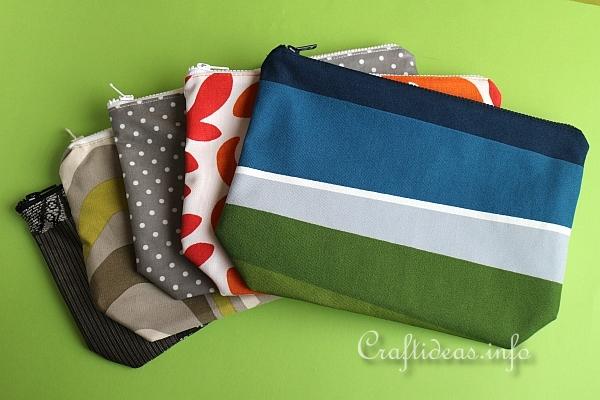 Sew Easy Zipper Pouches for All Purposes