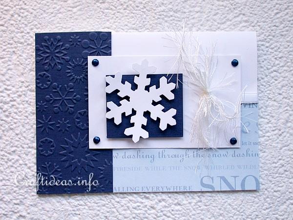 Snowflake Winter and Christmas Card