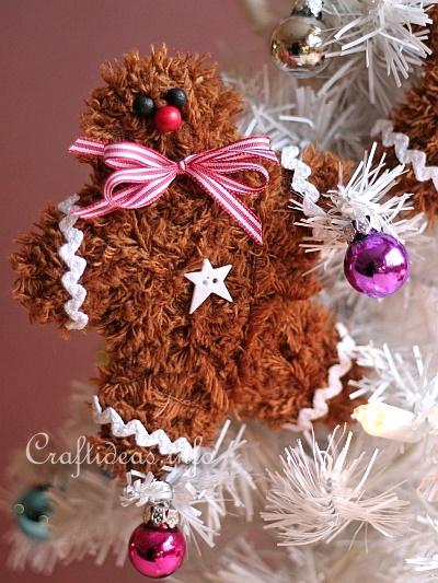 Soft and Fuzzy Gingerbread Man Ornaments 3