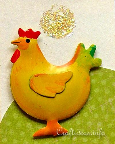 Spring Card - Detail of the Hen