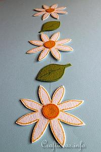 Spring Craft Project - Felt Daisy and Leaf Garland 