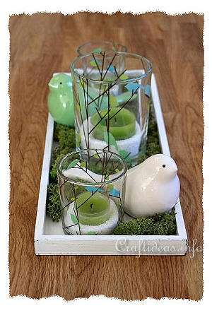 Spring Decorating With Green and White