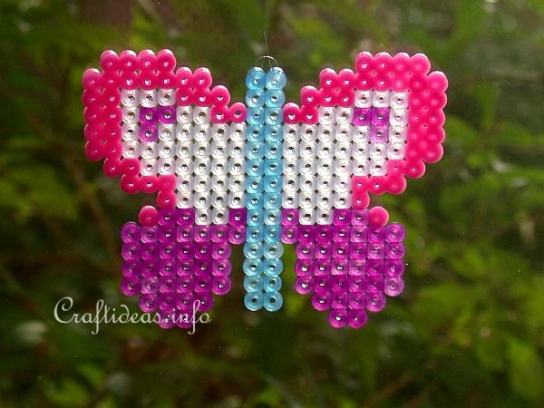 Spring Kids Craft - Fuse Beads or Perler Beads Butterfly