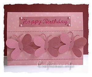 Spring or Birthday Card with Butterflies