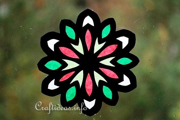 Stained Glass Paper Snowflake Craft