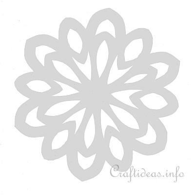 Stained Glass Snowflake Template 1