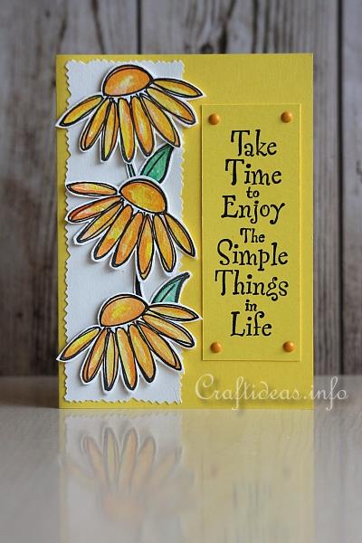 Stamped Greeting Card With Flowers 1