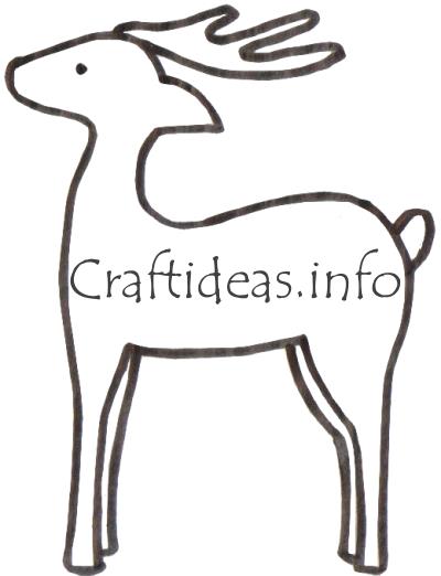 Craft Pattern for Christmas - Reindeer Template