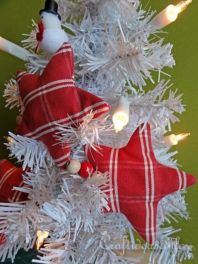 Stars Fabric Garland for Christmas Tree