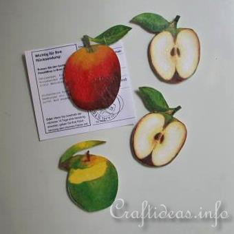 Summer Craft - Apple Fun Foam Refrigerator Magnets