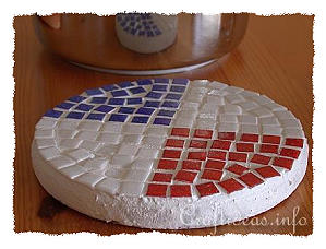 Summer Craft - Patriotic Mosaic Coaster