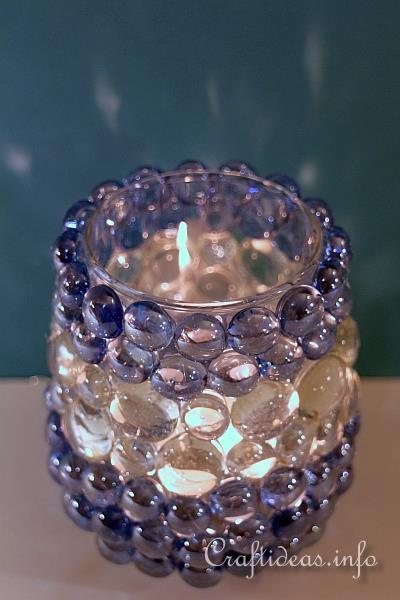 Summer Craft - Tea Light Votive with Glass Nuggets