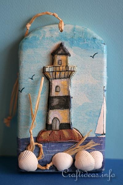 Summer Craft Project - 3-D Lighthouse Shindle - Maritime Craft