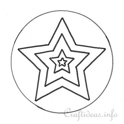 Summer Craft Template - Star Pattern for Mosaic Picture