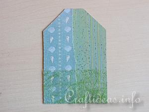 Summer Paper Craft - Gift Tag in Blue and Green - Tutorial 1