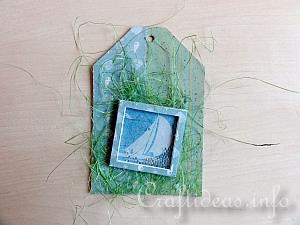 Summer Paper Craft - Gift Tag in Blue and Green - Tutorial 2