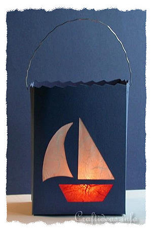 Summer Paper Craft - Sailboat Lantern