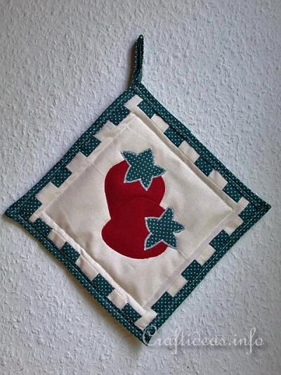 Summer Sewing Craft - Strawberry Potholder for the Kitchen