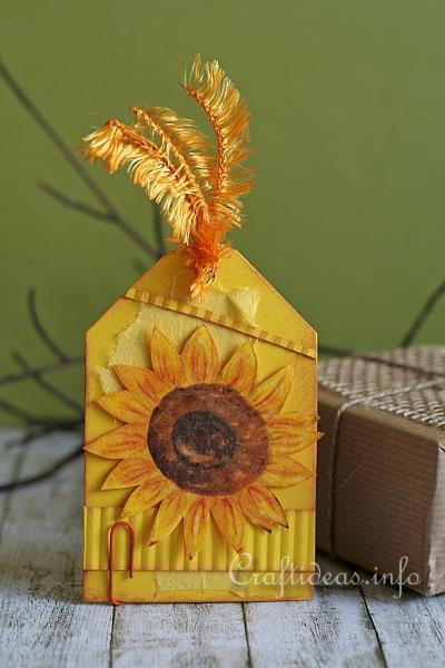 Tag Craft - All Occasion Gift Tag with Sunflower