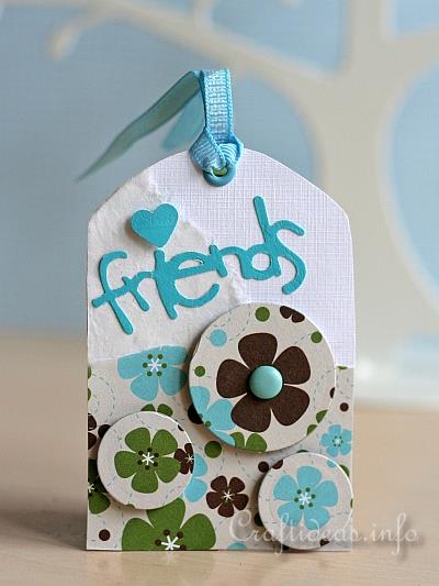 Tag Craft - Blue and White Friendship Tag for All Occasions