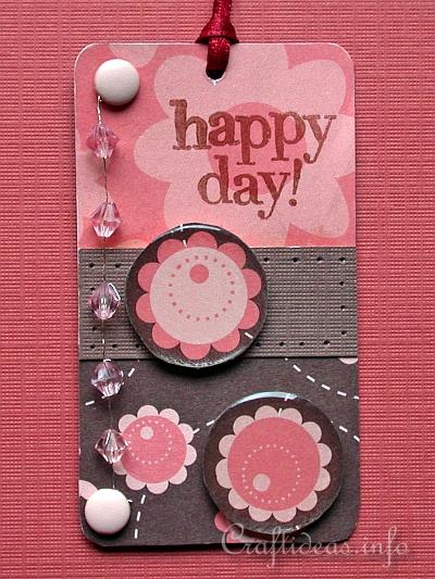 Tags - Scrapbook Embellishment - Happy Day Tag